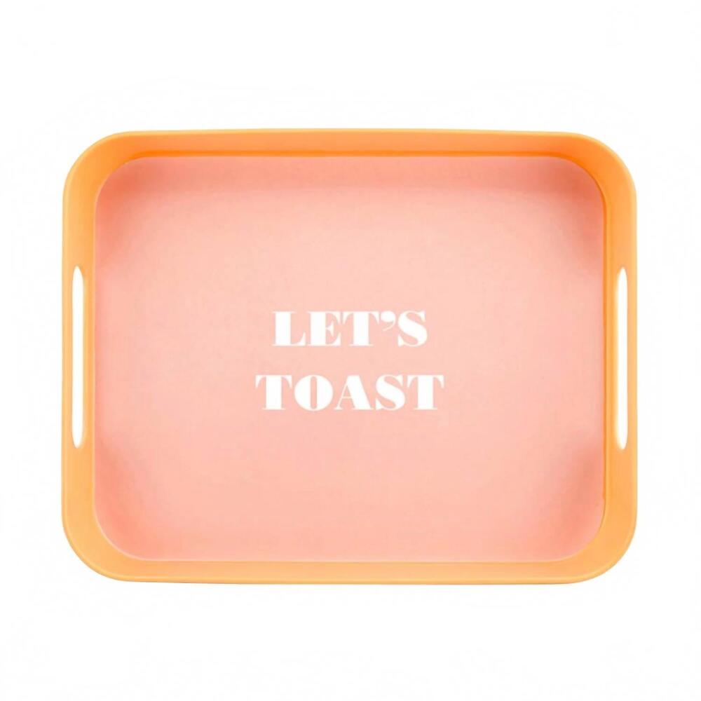 NEW SLANT COLLECTIONS let's toast bar tray in orange